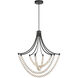 Pearl LED 39.25 inch Dark Matte Black Chandelier Ceiling Light