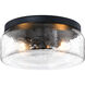 Rose Marie 2 Light 13 inch Matte Black Flush Mount Ceiling Light