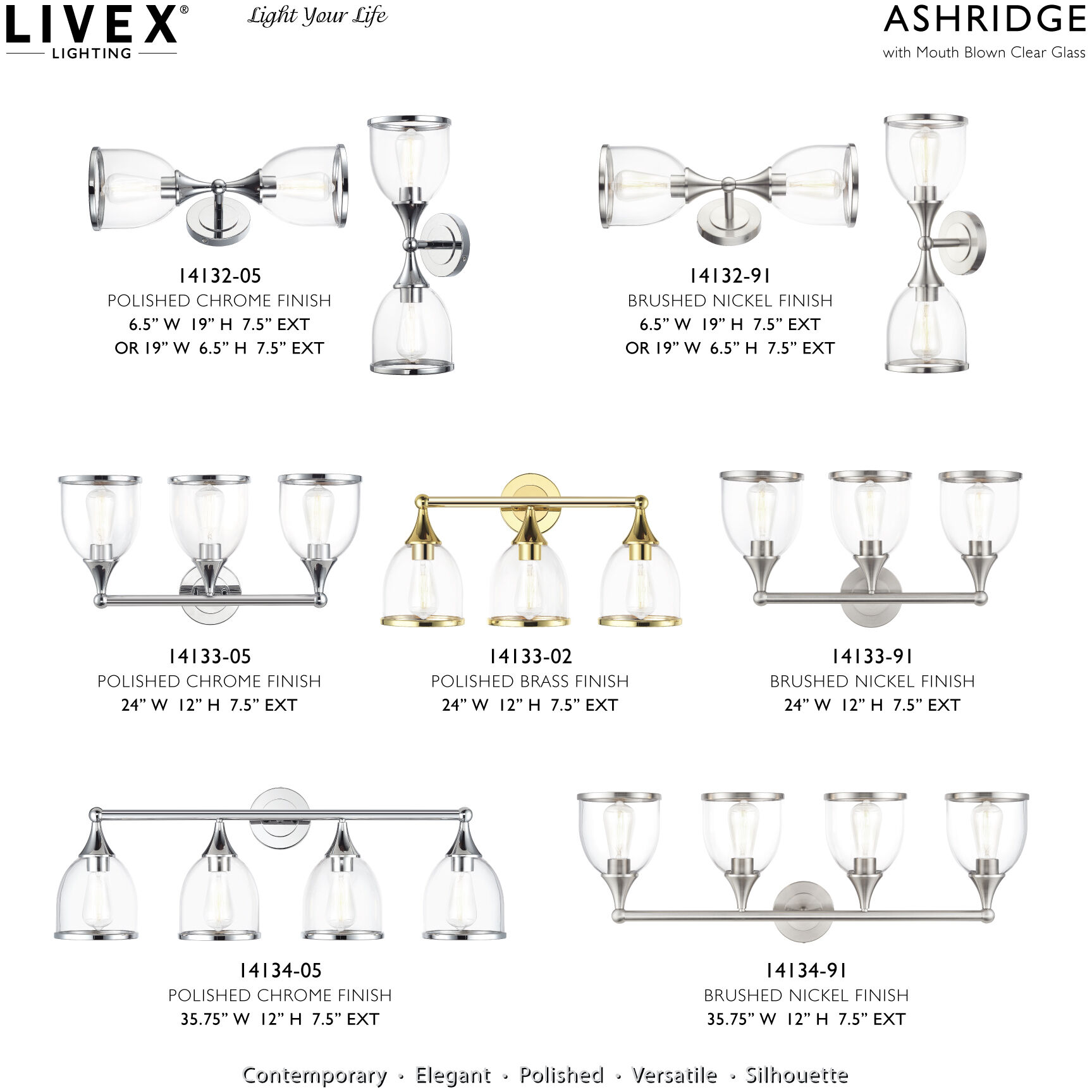 Ashridge 4 Light 35.75 inch Brushed Nickel Vanity Wall Sconce Wall Light