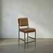 Wooster 40.5 inch Steel Grey Powder Coat and Cuba Brown Counter Chair