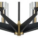Blakeslee 8 Light 33 inch Matte Black with Satin Brass Chandelier Ceiling Light