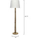 Revolution 63 inch 150.00 watt Bleached Wood Floor Lamp Portable Light