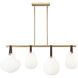 Newbury 4 Light 49.75 inch Modern Gold Linear Chandelier Ceiling Light