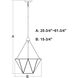 Burnett 3 Light 15.75 inch Muted Brass Pendant Ceiling Light