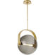 Sean Lavin Fues Line-Voltage Pendant Ceiling Light in Transparent Smoke Glass