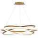 Veloce 1 Light 38 inch Aged Brass Pendant Ceiling Light