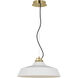Sean Lavin Forge LED 18 inch Natural Brass Line-Voltage Pendant Ceiling Light in Matte White