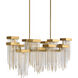 Waterfall 16 Light 23.88 inch Aged Brass Chandelier Ceiling Light