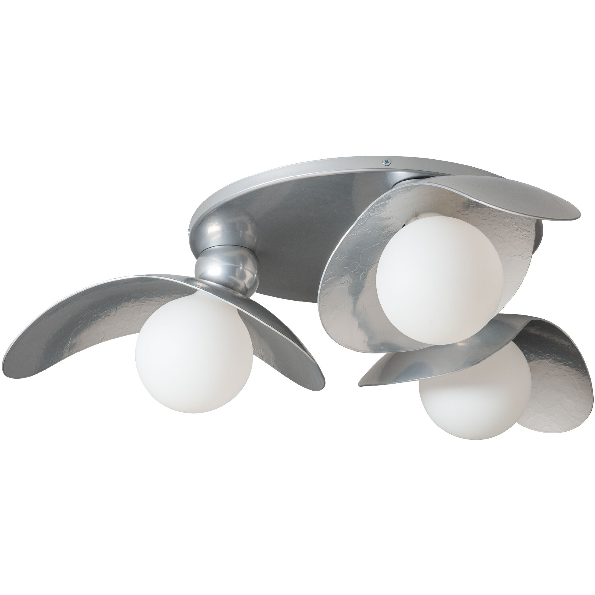 Yoki 3 Light 29.8 inch Sterling Semi-Flush Ceiling Light