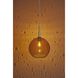 Bobo 1 Light 6 inch Matte Chrome Line Voltage Small Pendant Ceiling Light in Amber Glass