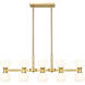 Artemis 10 Light 40 inch Modern Gold Linear Chandelier Ceiling Light