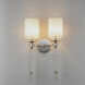 Lucent 2 Light 14 inch Polished Nickel Wall Sconce Wall Light