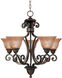 Symphony 5 Light 26 inch Oil Rubbed Bronze Single Tier Chandelier Ceiling Light