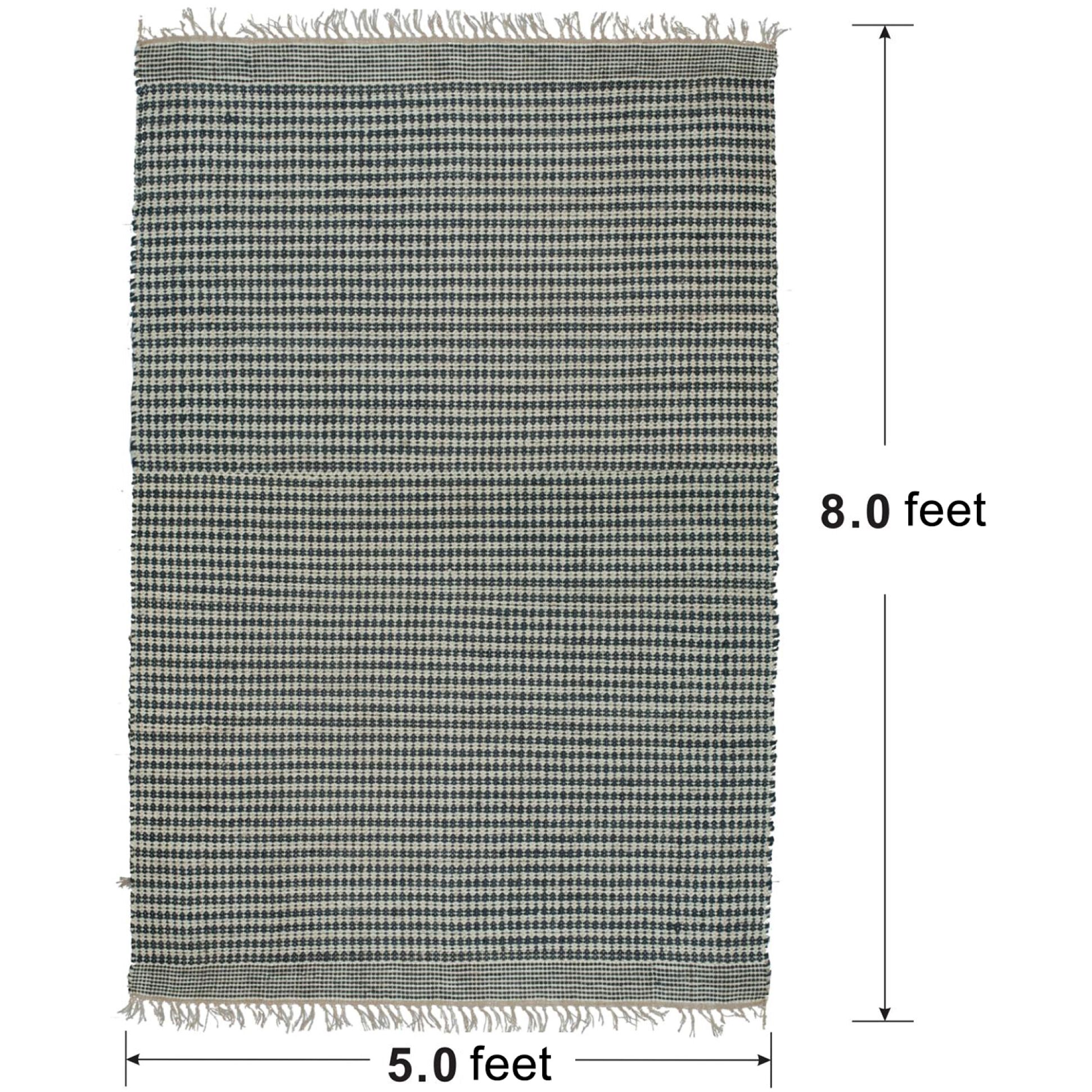 Jute 96 X 60 inch Multi Color Rug, Rectangle