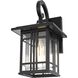 Harley 1 Light 12 inch Black Outdoor Wall Sconce