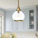 Alora Mood Hazel 1 Light 10.13 inch Aged Gold Pendant Ceiling Light in Clear Glass