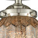 Nouveau Chatham 1 Light 6 inch Brushed Satin Nickel Semi-Flush Mount Ceiling Light in Mercury Glass, Nouveau