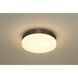 Purgos LED 17.75 inch Matte Black Flush Mount Ceiling Light