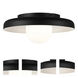 Creston LED 11.88 inch Matte Black Flush Mount Ceiling Light