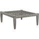 Borneo 17.75 inch Charcoal Gray Rope and Nuance Dove Outdoor Ottoman