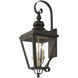 Adams 3 Light 10.63 inch Bronze with Antique Brass Finish Cluster Outdoor Large Wall Lantern Wall Light