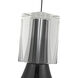 Floe LED 8 inch Glossy Black/Clear Crystal Pendant Ceiling Light