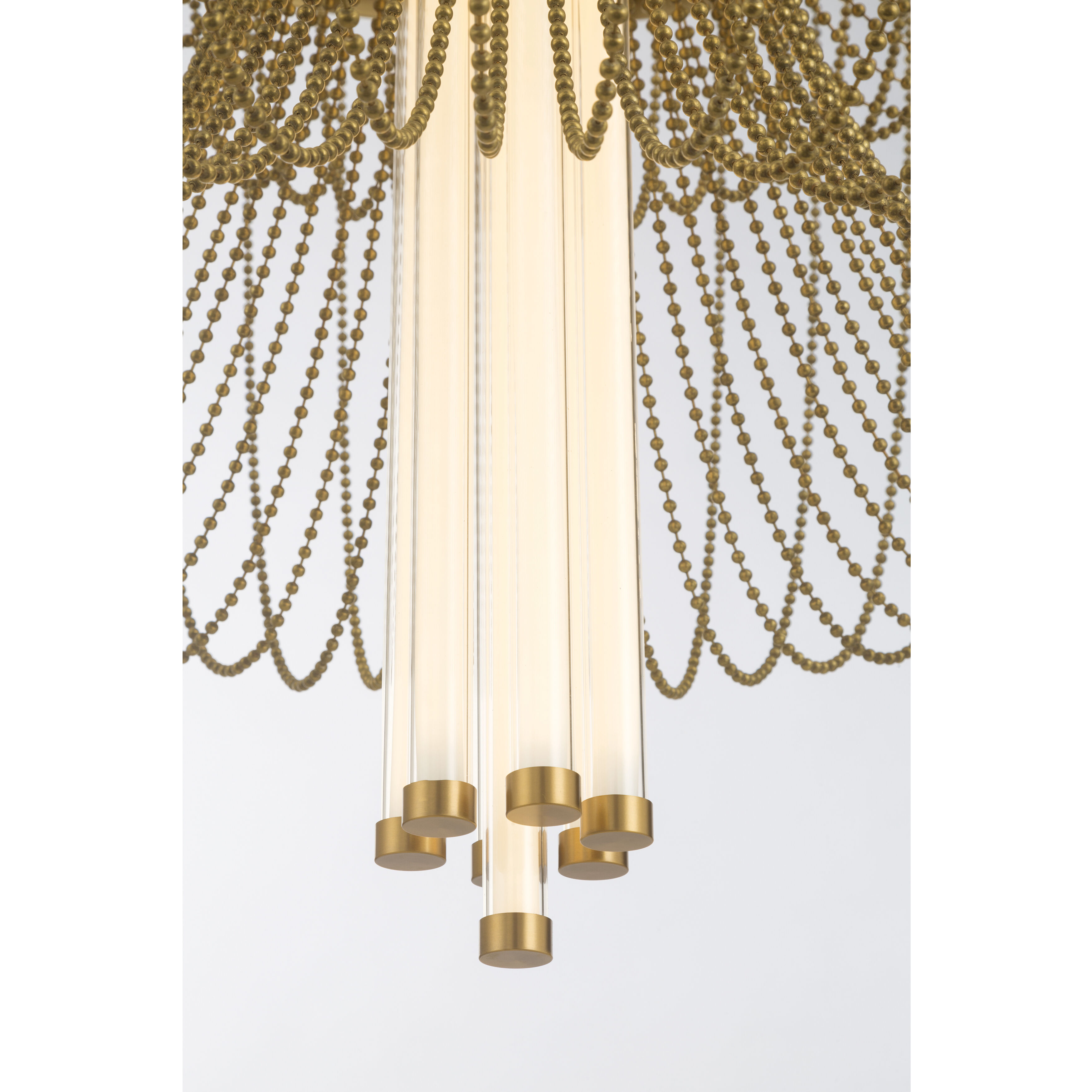 Jezelle LED 34.25 inch Legacy Brass Pendant Ceiling Light