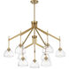 Corbin 9 Light 41 inch Warm Brass Chandelier Ceiling Light
