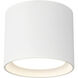 Uma 7.25 inch White Semi-Flush Mount Ceiling Light