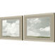 Gray Stone Sky Gray and White and Green Framed Art