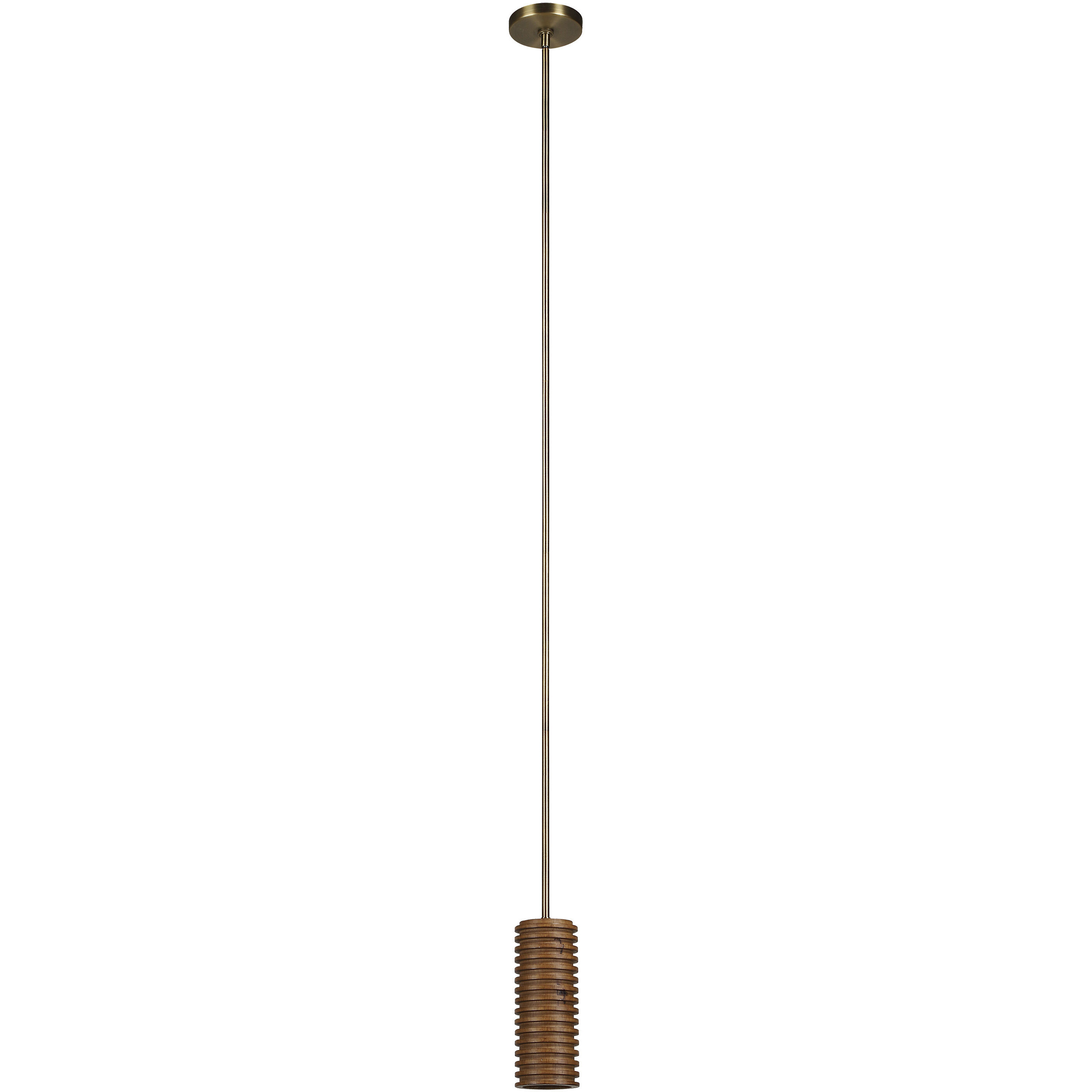 Rue 1 Light 4 inch Walnut Pendant Ceiling Light