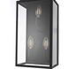 Valentin 3 Light 17 inch Black Outdoor Wall Sconce