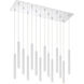 Forest LED 9.75 inch Chrome Chandelier Ceiling Light in 37, Matte White Steel, 14