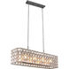 Prado Island Linear Ceiling Light in Oxidized Silver Leaf