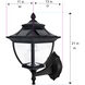 Pagoda LED 22 inch Black Outdoor Post Light, Solar