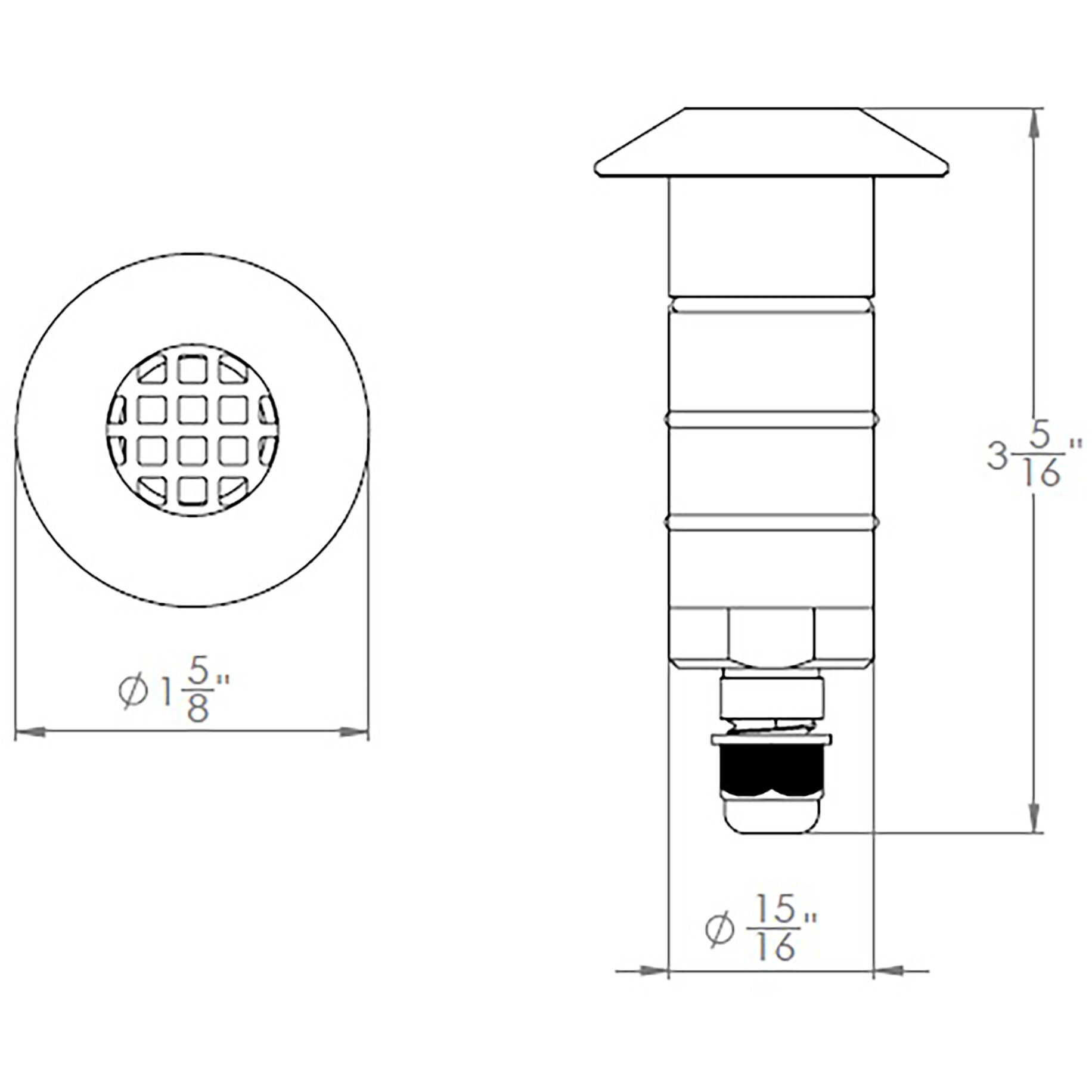Tyler 12 2 watt Stainless Steel Path Lighting in 3000K, WAC Landscape