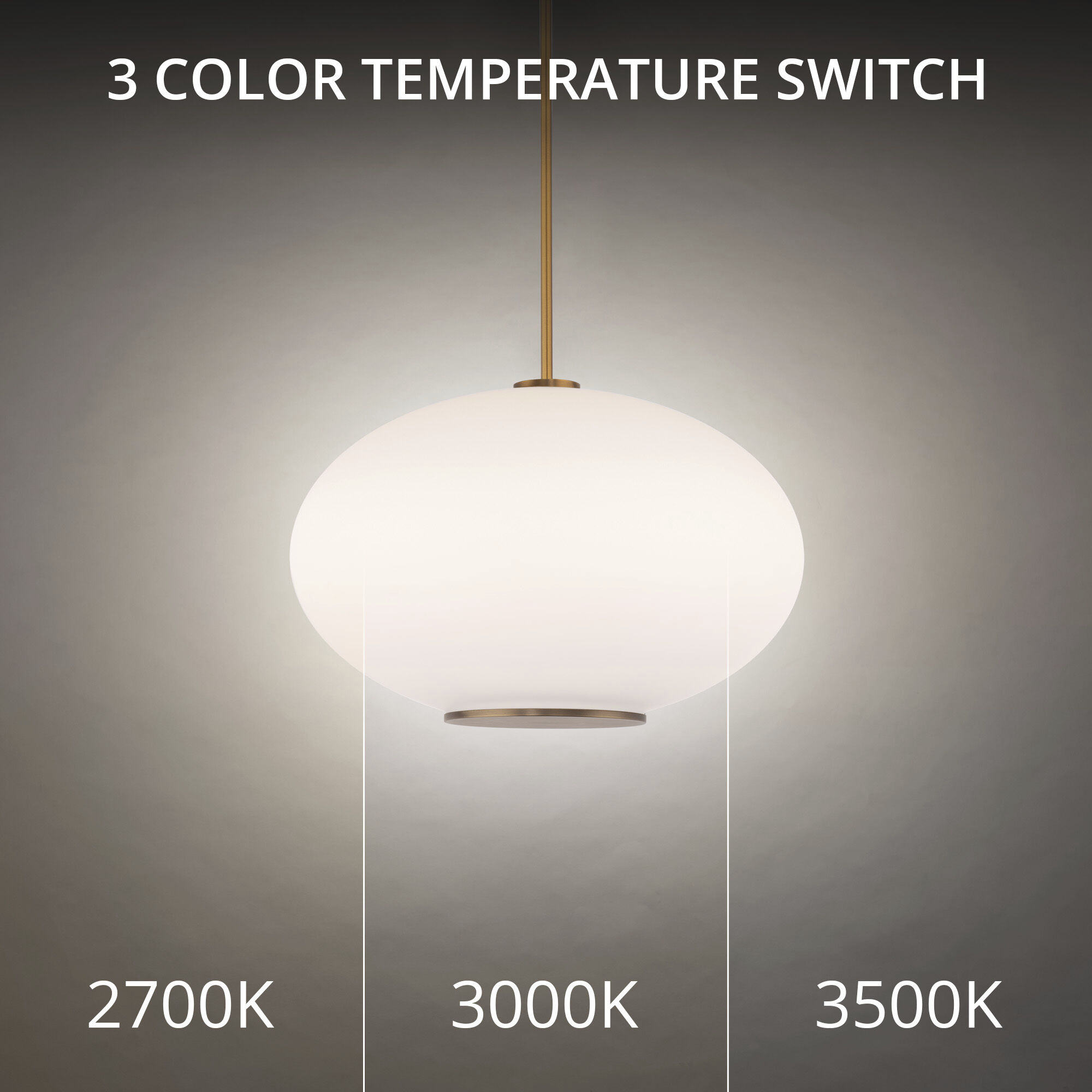 Illusion 1 Light 16 inch Aged Brass Pendant Ceiling Light in 3500K