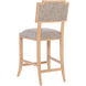 Melanie 42 inch Blonde Ash Wood/Brass Counter Stool