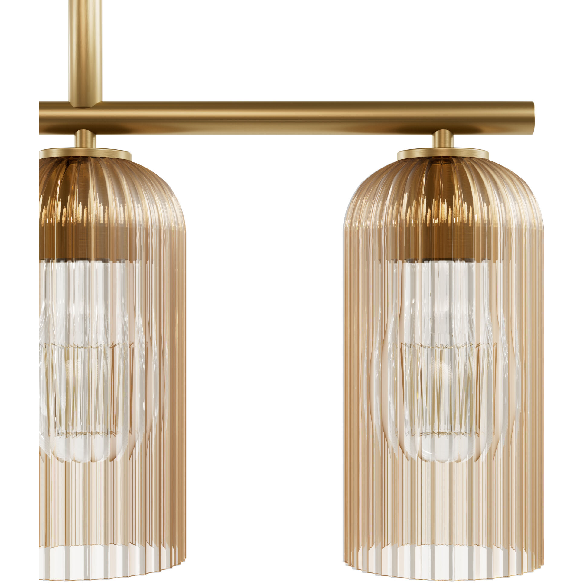 Beverly Glen 5 Light 36.5 inch Luxe Gold Linear Chandelier Ceiling Light, Medium