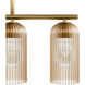 Beverly Glen 5 Light 36.5 inch Luxe Gold Linear Chandelier Ceiling Light, Medium