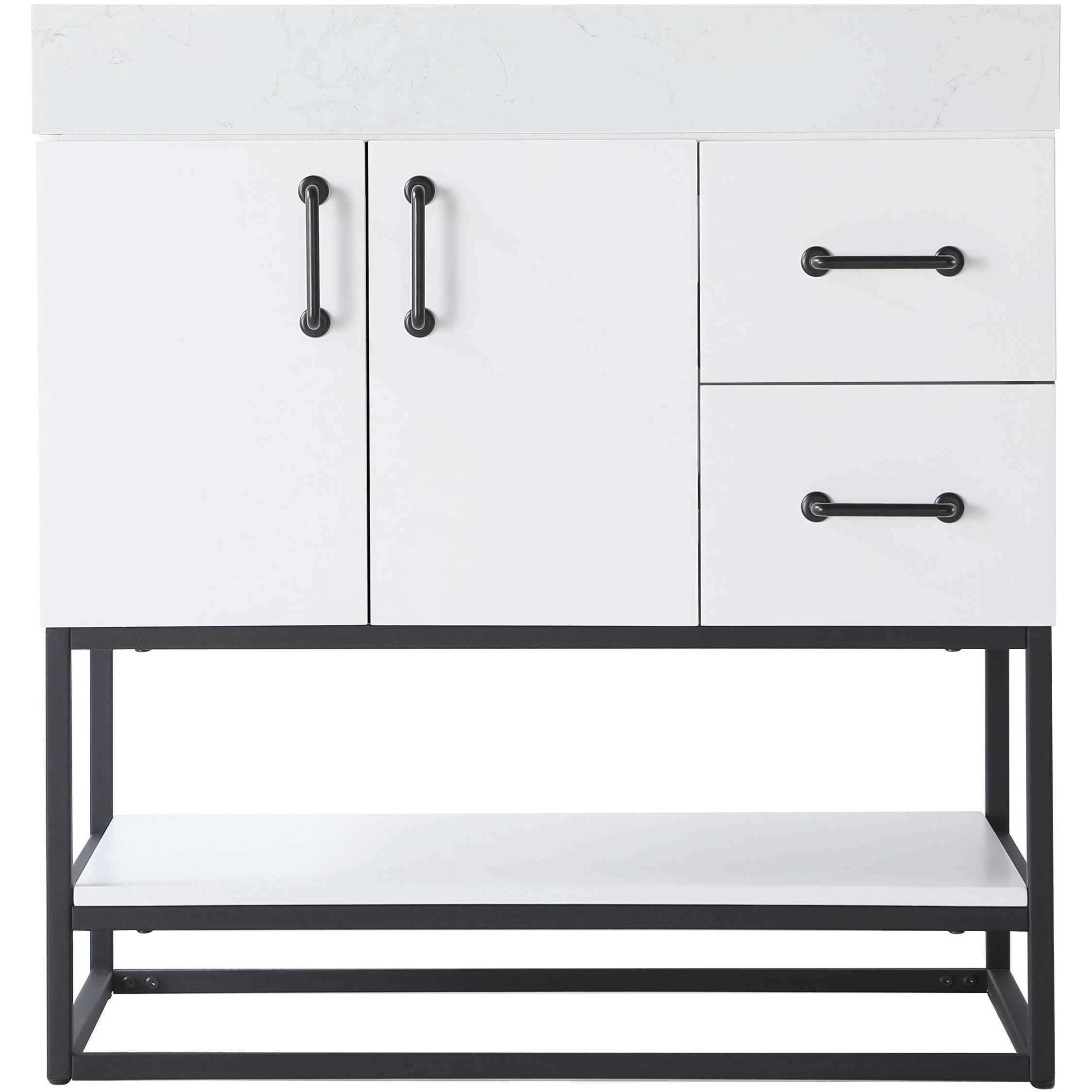Caroline 32 X 34 inch White Bathroom Vanity Cabinet