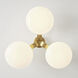 Champalimaud Marisol LED 26.75 inch Soft Brass Triple Flush Mount Ceiling Light, XL