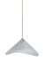 Hoppi LED Satin Nickel Pendant Ceiling Light in Marble Glass