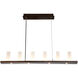 Carlyle Corona LED 44 inch Novel Brass Linear Chandelier Ceiling Light