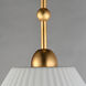 Kismet 1 Light 20 inch Gold Leaf Single Pendant Ceiling Light in Satin White