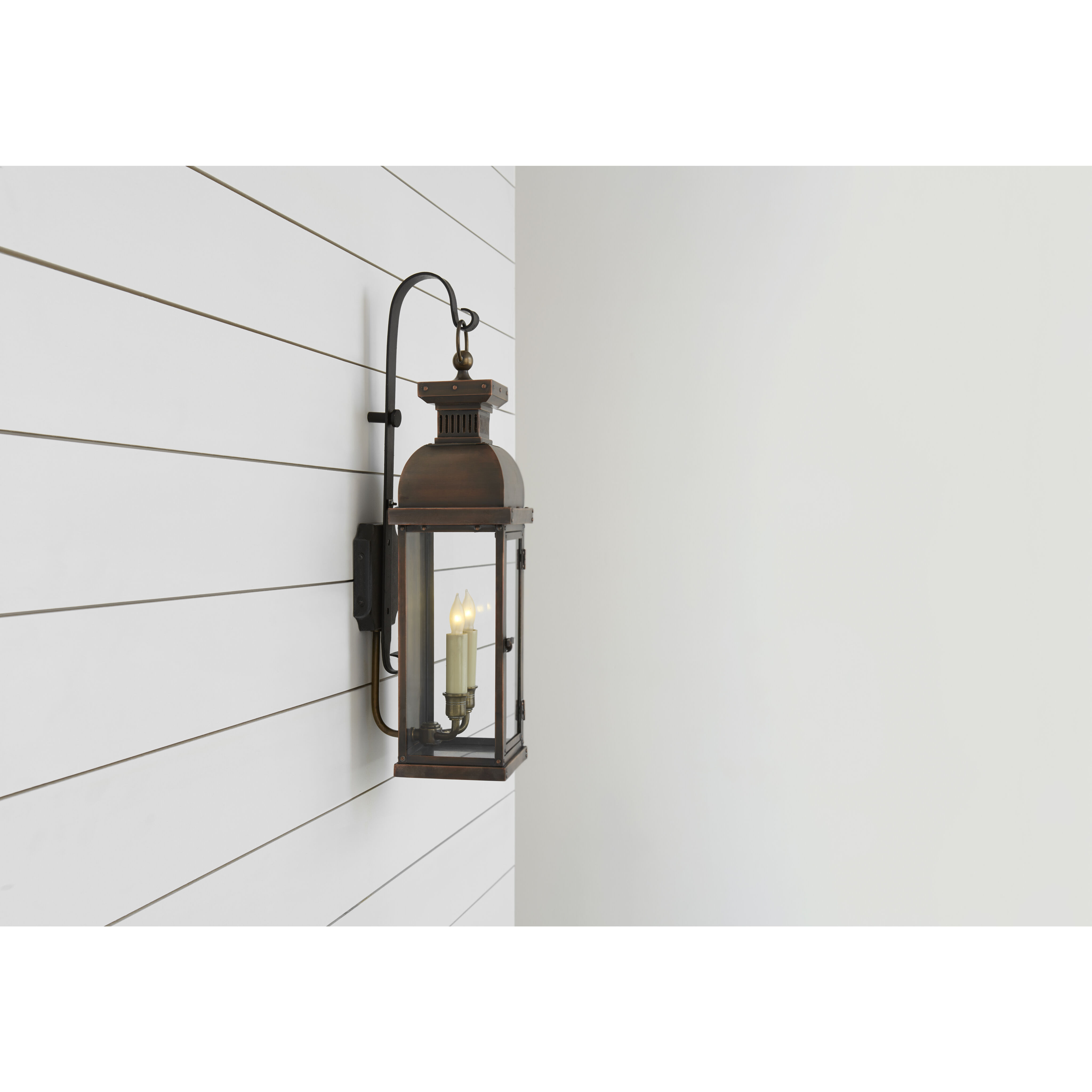 Chapman & Myers Suffork 2 Light 22.25 inch Natural Copper Outdoor Wall Lantern, Medium