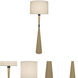 Hatteras 61 inch 150 watt Natural Rope with Deep Patina Bronze Floor Lamp Portable Light in Heather Linen