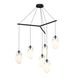 Liquid LED 39.25 inch Satin Black Pendant Ceiling Light in White Glass