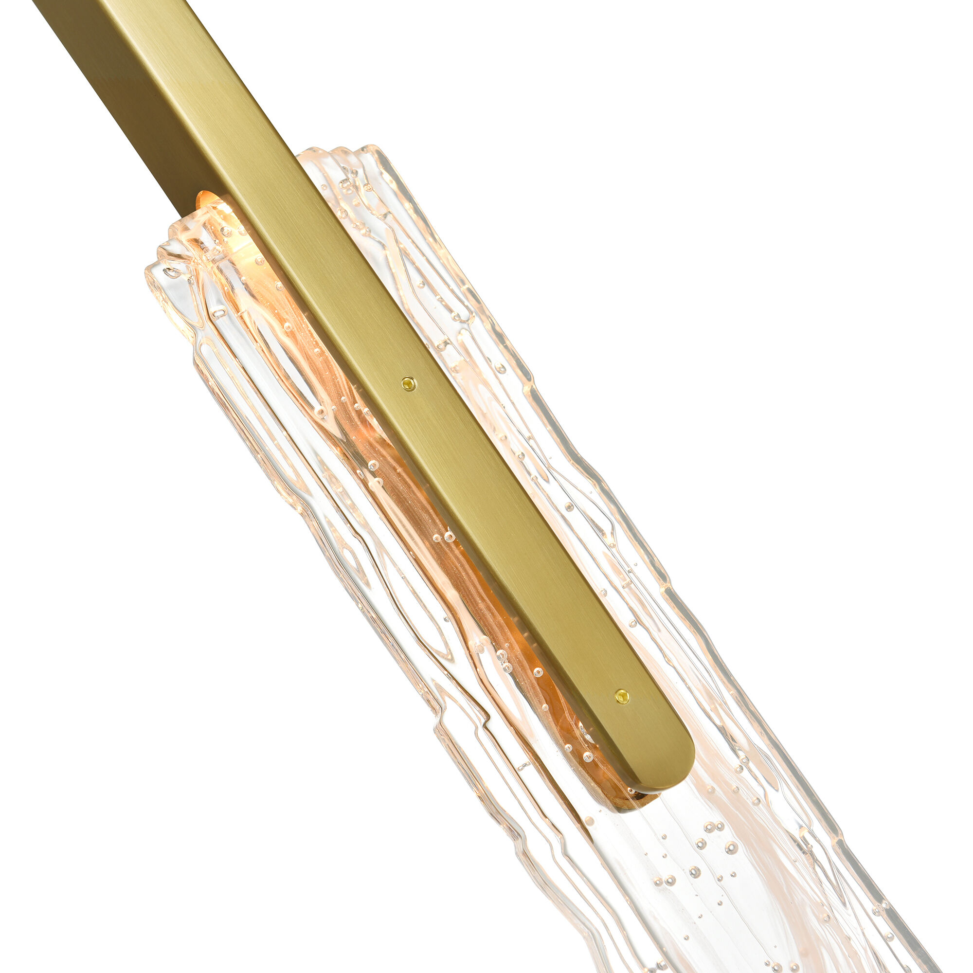 Curva LED 38 inch Brass Chandelier Ceiling Light