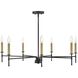 Hux LED 36 inch Black Chandelier Ceiling Light